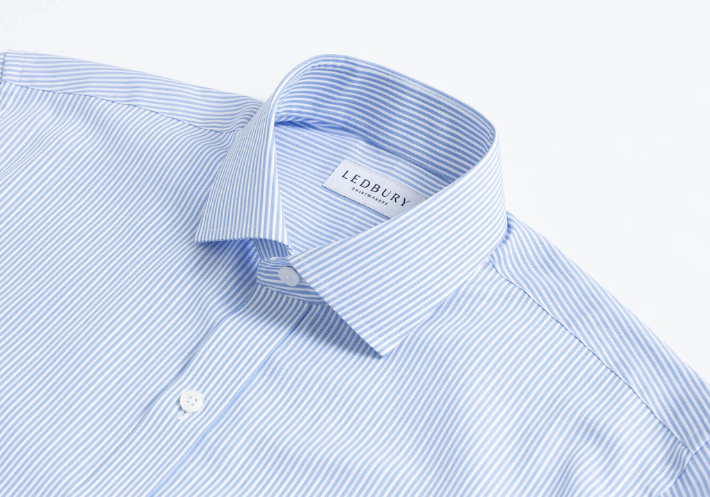 The Blue Evanston Stripe Dress Shirt Dress Shirt- Ledbury
