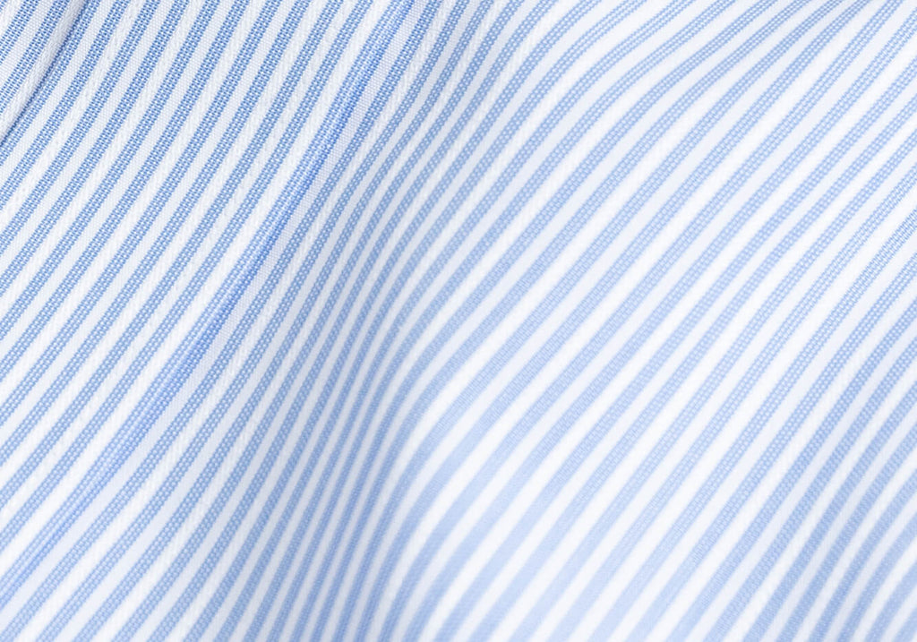 The Blue Evanston Stripe Custom Shirt Custom Dress Shirt- Ledbury