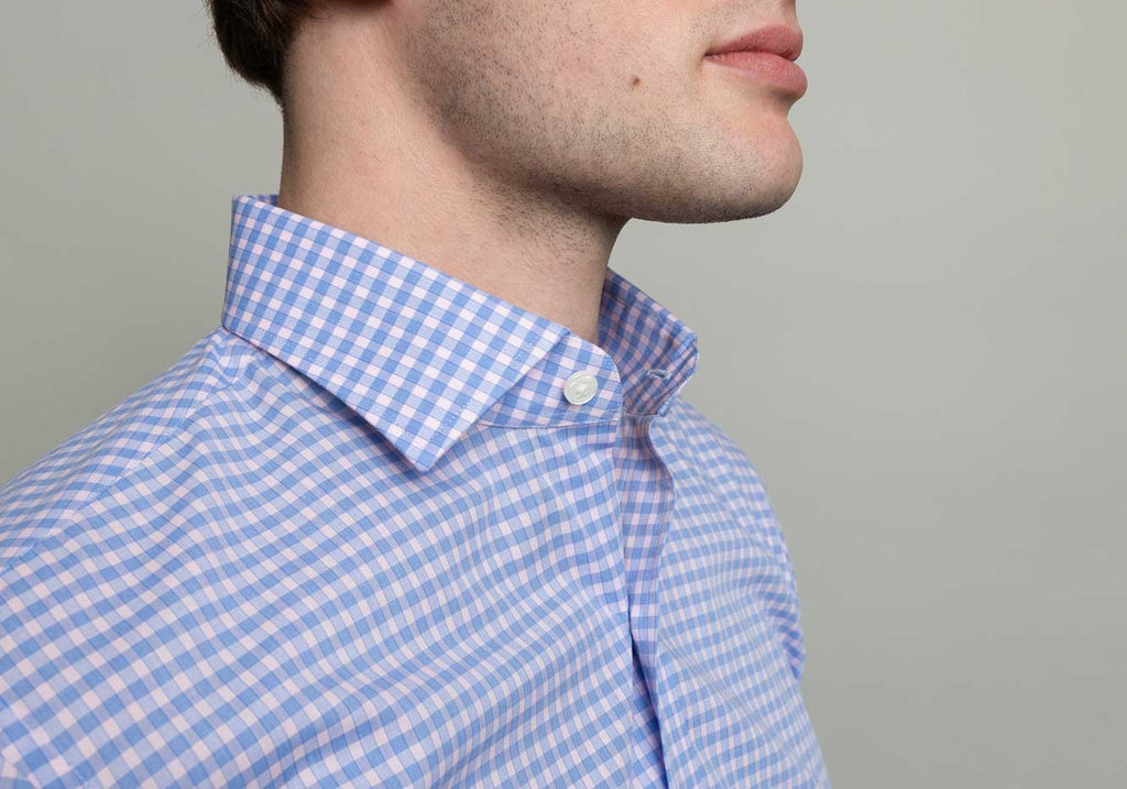 The Pink Foley Gingham Dress Shirt Dress Shirt- Ledbury