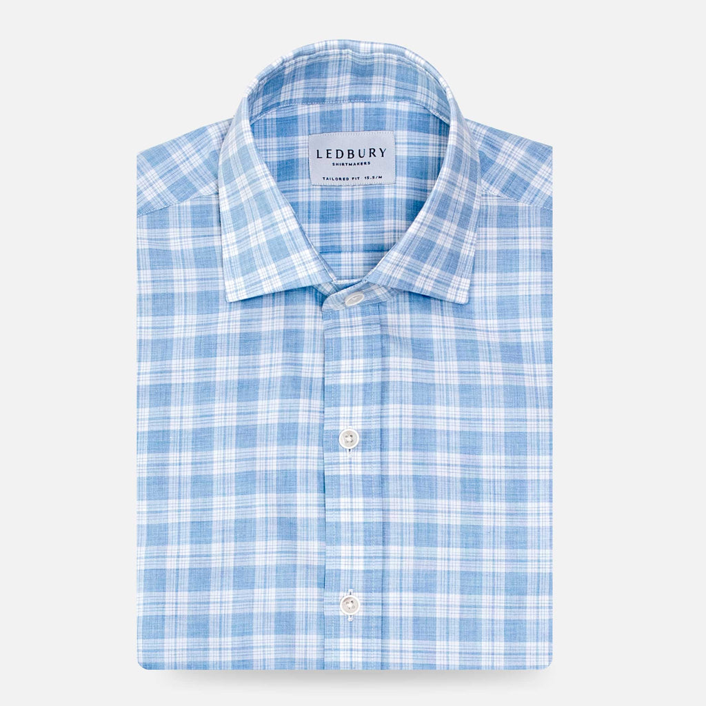 The Blue Forshee Plaid Custom Shirt Custom Casual Shirt- Ledbury