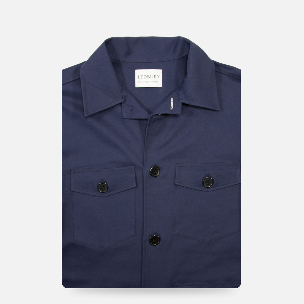 The Navy Foster Shirt Jacket Casual Shirt- Ledbury