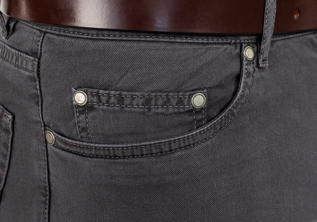 The Charcoal Franklin 5-Pocket Washed Twill Pant Pant- Ledbury