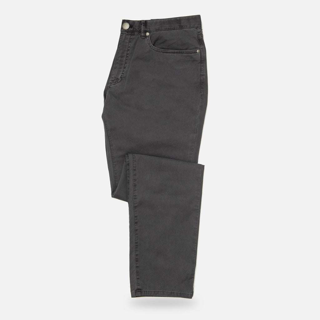 The Charcoal Franklin 5-Pocket Washed Twill Pant Pant- Ledbury
