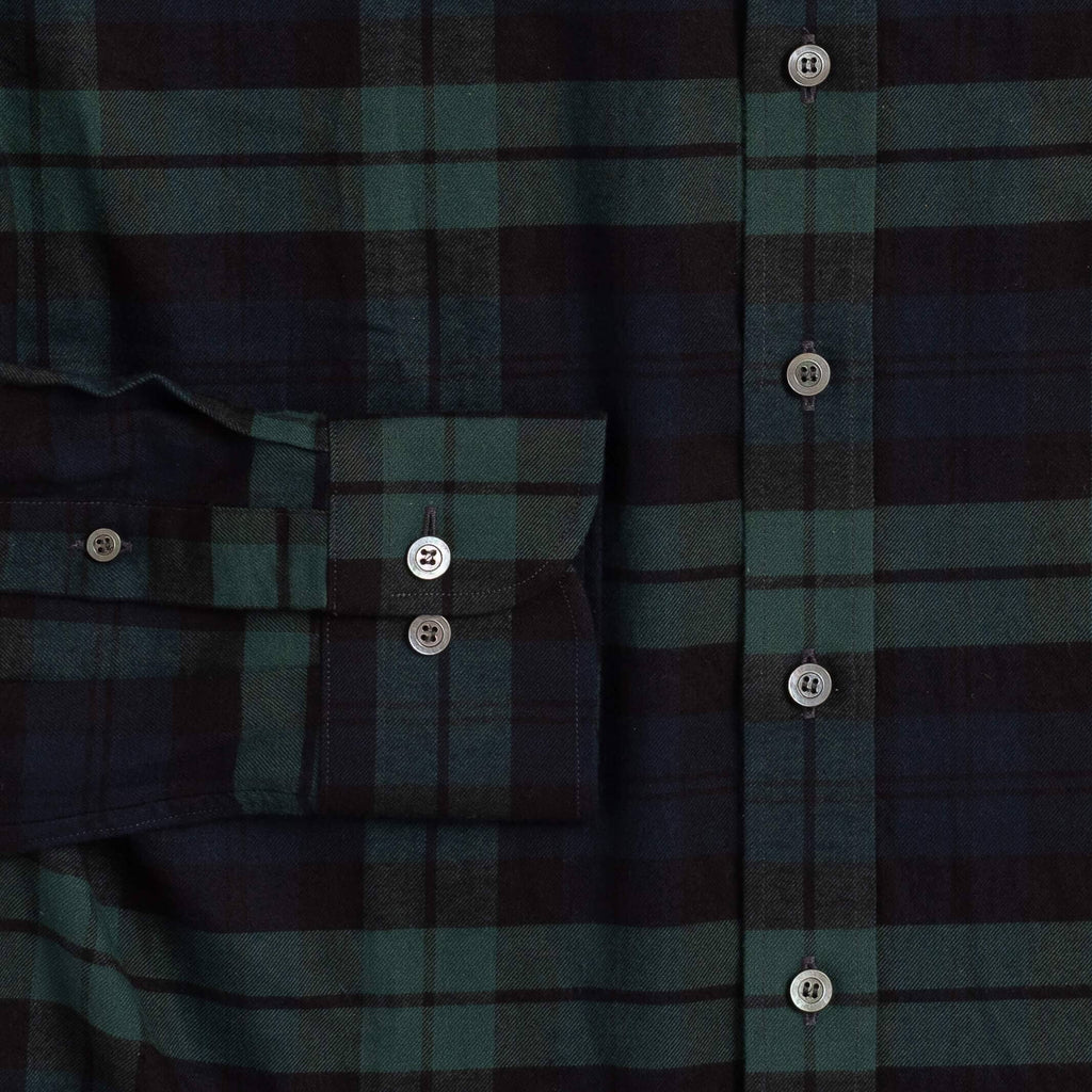 The Navy Gibbs Flannel Custom Shirt Custom Casual Shirt- Ledbury