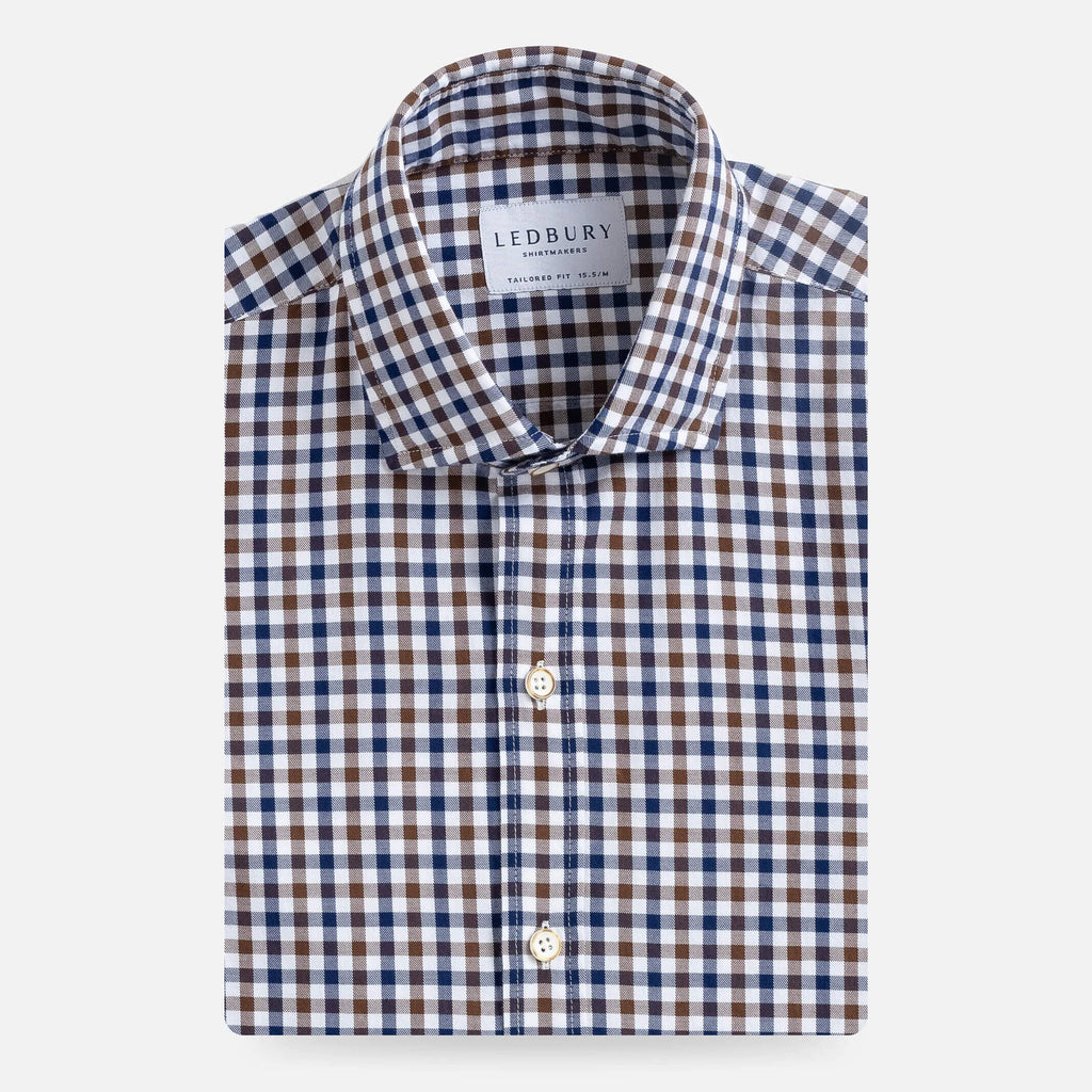 The Brown Ginby Twill Soft Shirt Dress Shirt- Ledbury