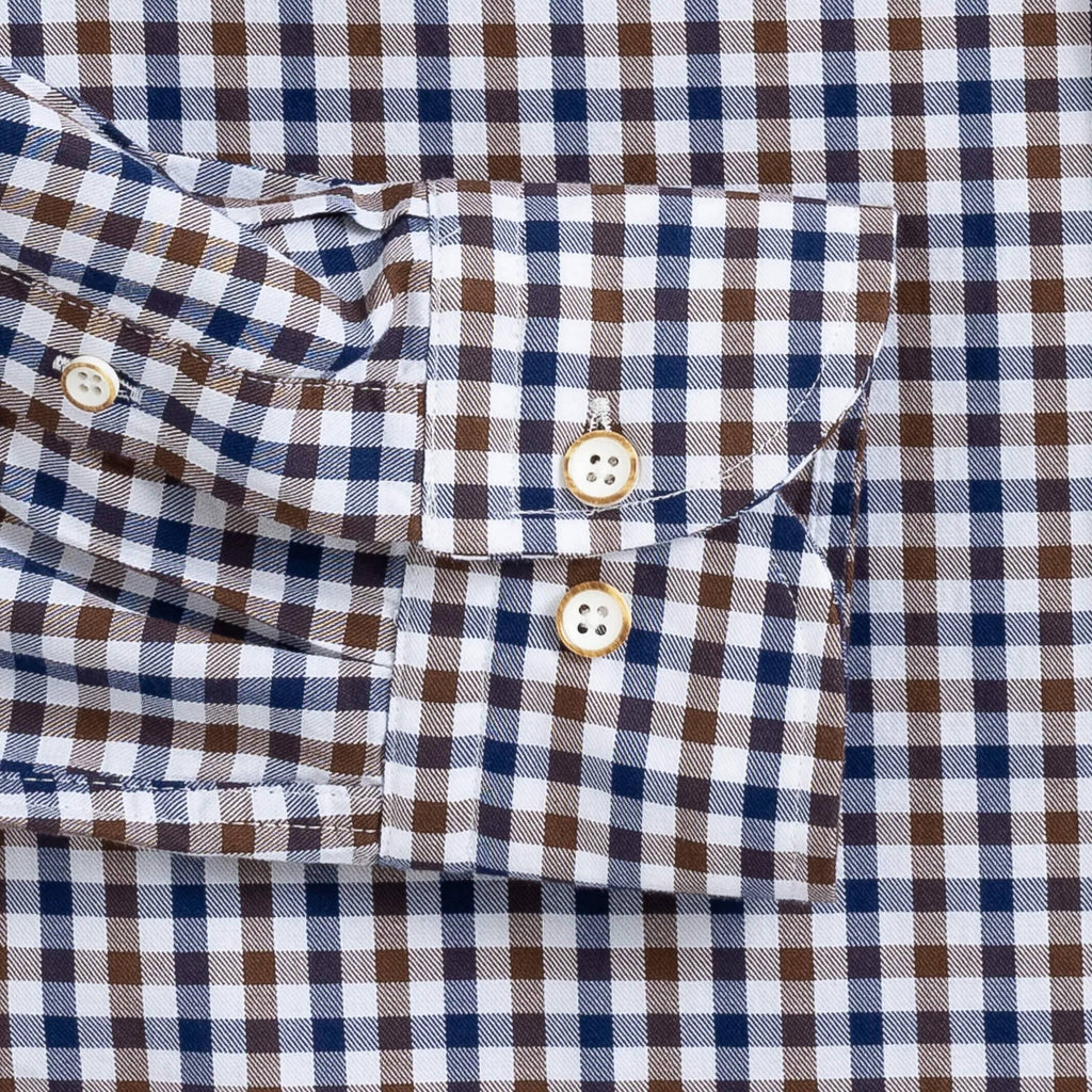 The Brown Ginby Twill Soft Shirt Dress Shirt- Ledbury