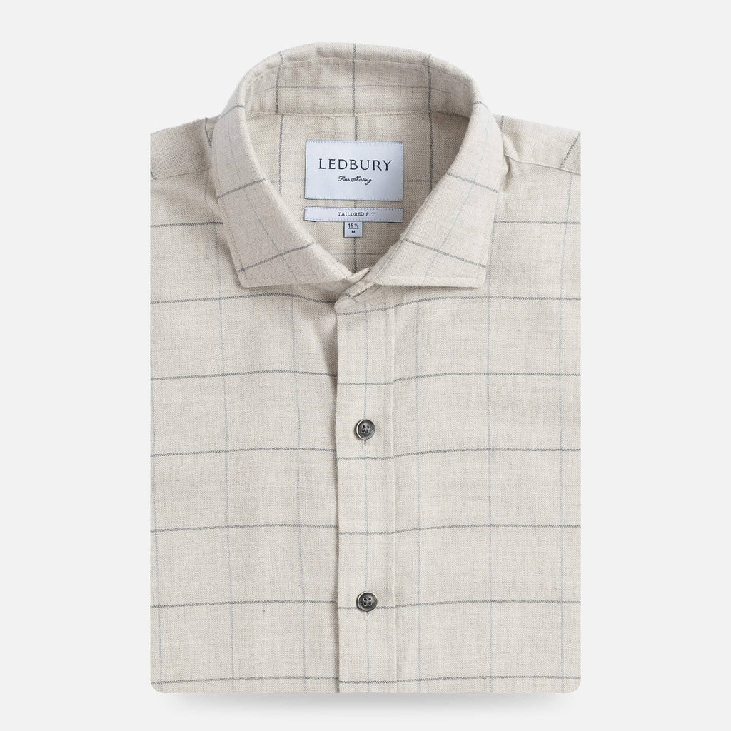 The Oatmeal Gossett Flannel Casual Shirt Casual Shirt- Ledbury