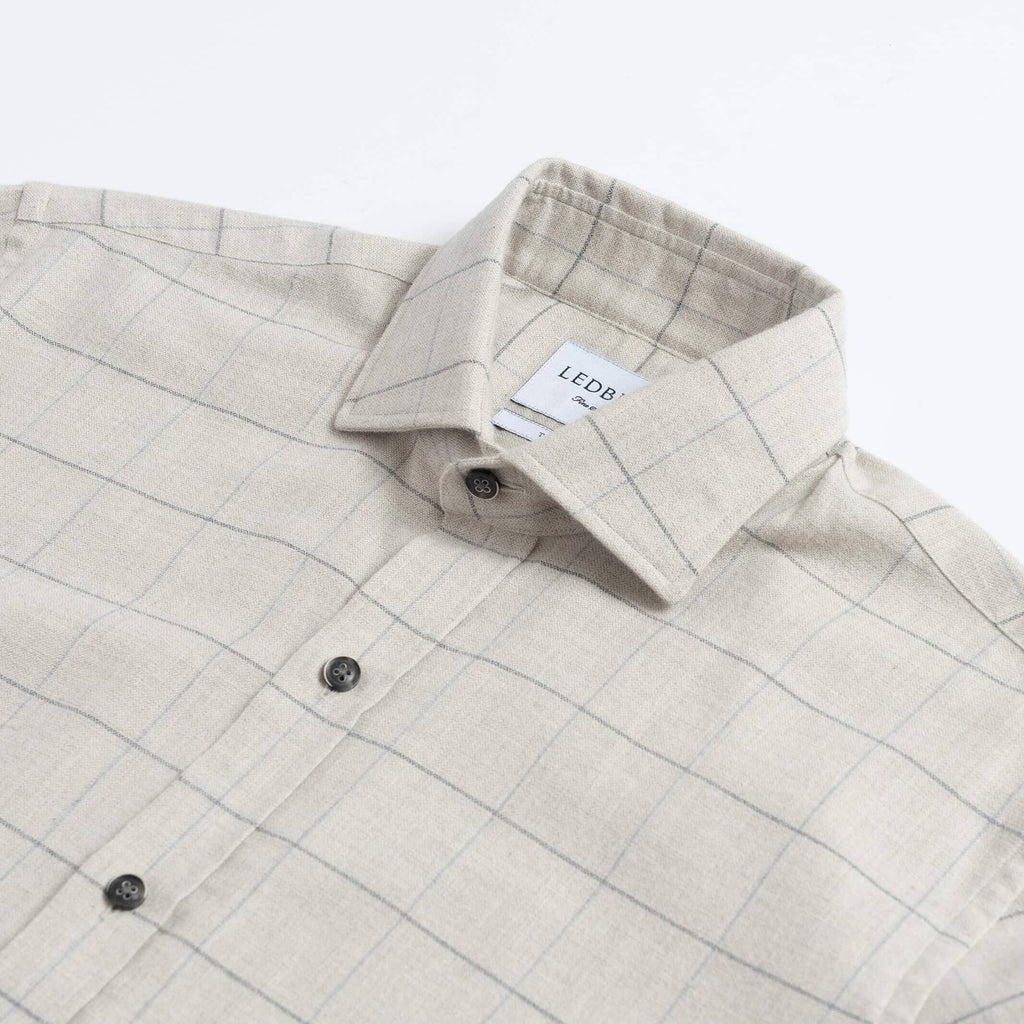 The Oatmeal Gossett Flannel Custom Shirt Custom Casual Shirt- Ledbury