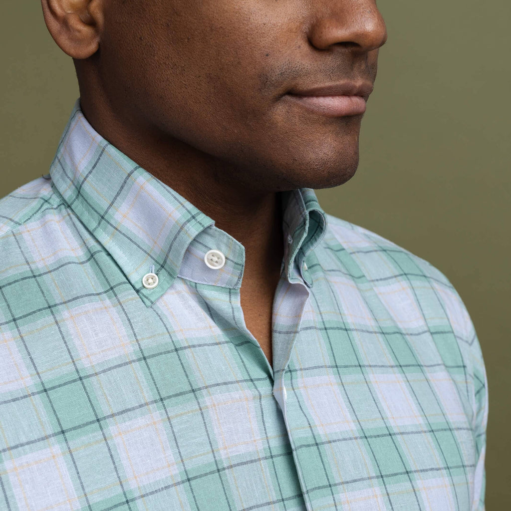 The Seafoam Granby Check Casual Shirt Casual Shirt- Ledbury