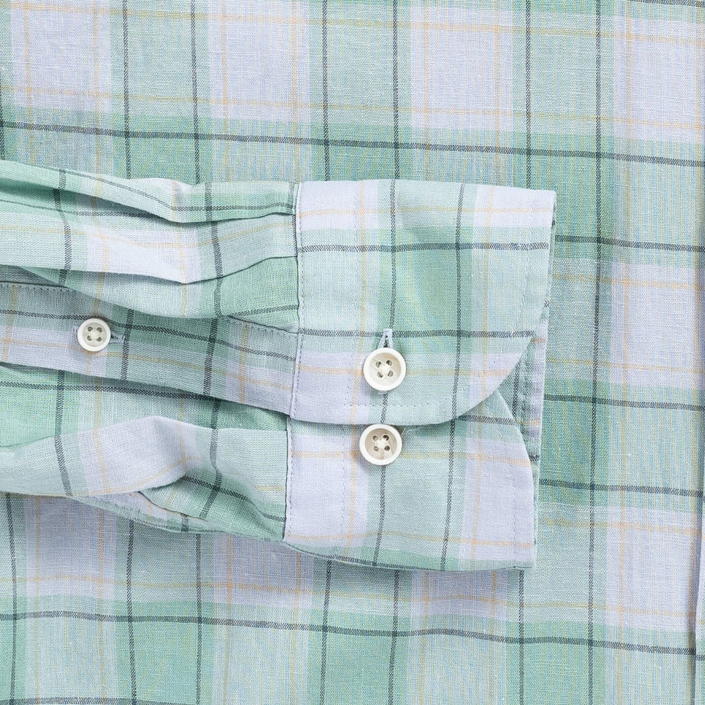 The Seafoam Granby Check Custom Shirt Custom Casual Shirt- Ledbury
