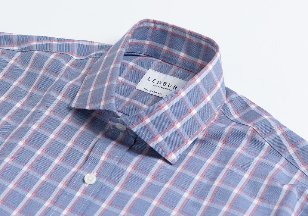 The Blue Greyrock Check Custom Shirt Custom Dress Shirt- Ledbury