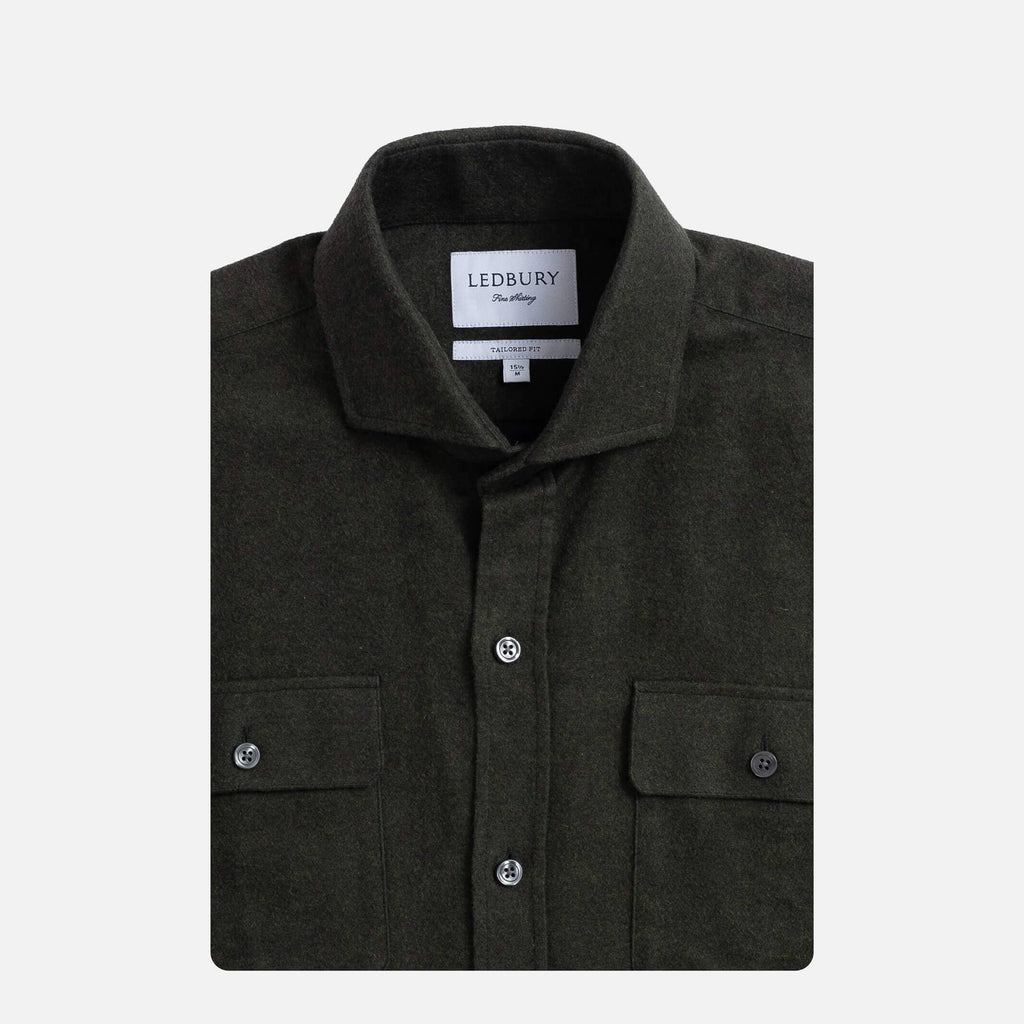 The Loden Heather Heyming Flannel Custom Shirt Custom Casual Shirt- Ledbury