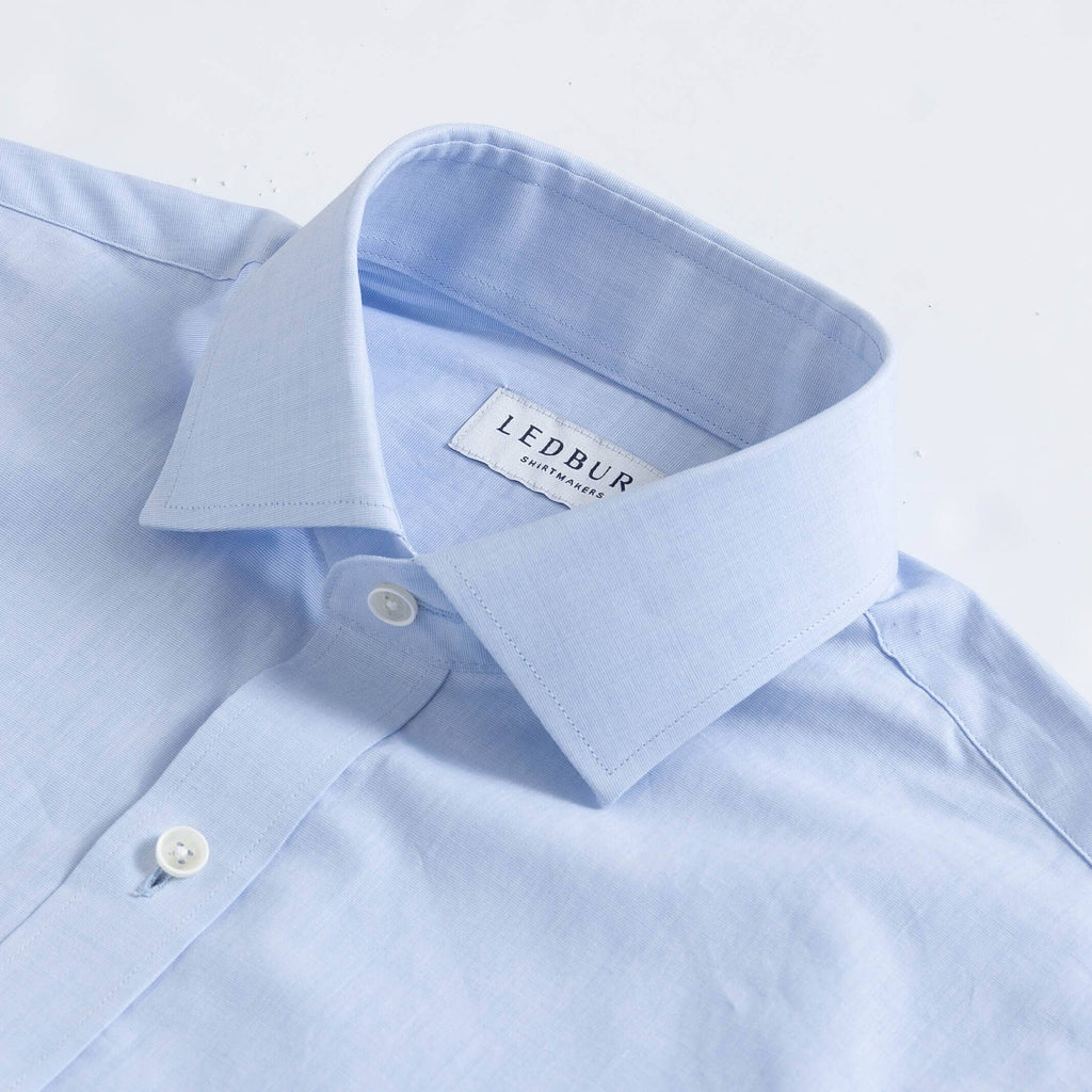 The Light Blue Hucks Chambray Custom Shirt Custom Dress Shirt- Ledbury