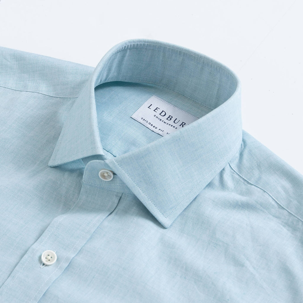 The Green Hucks Chambray Custom Shirt Custom Dress Shirt- Ledbury