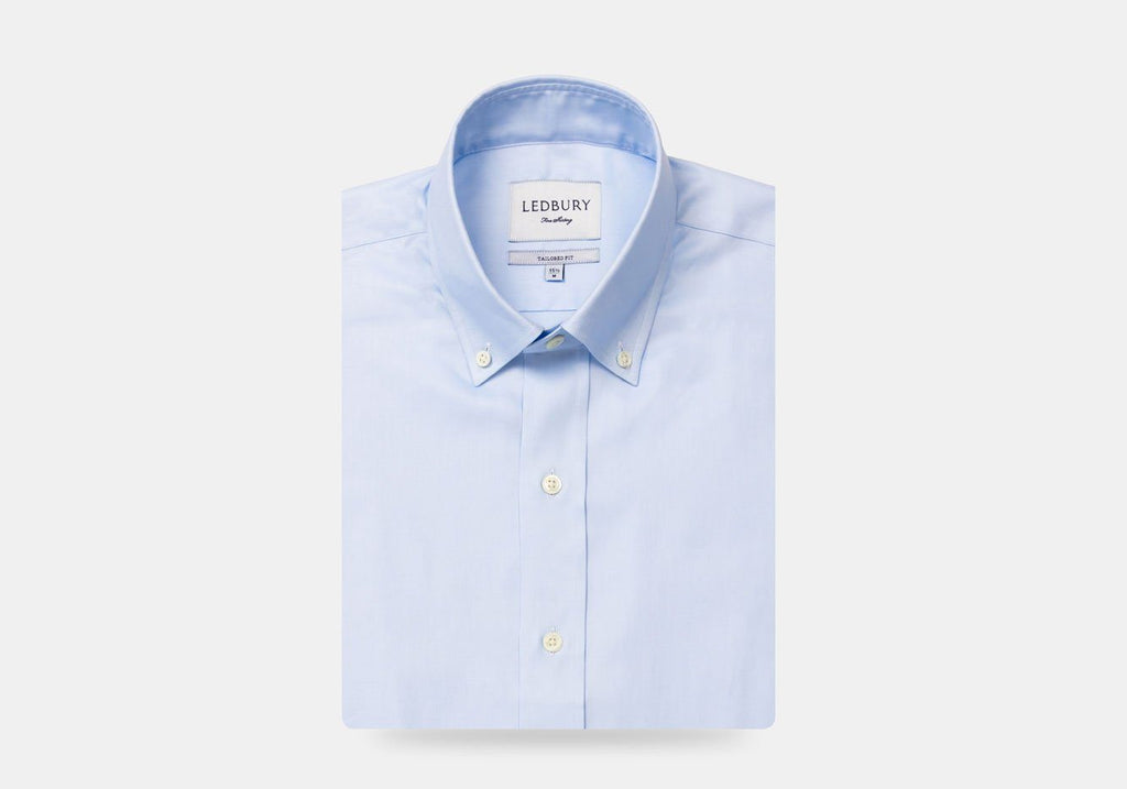 The Blue Hudson Pinpoint Oxford Dress Shirt Dress Shirt- Ledbury