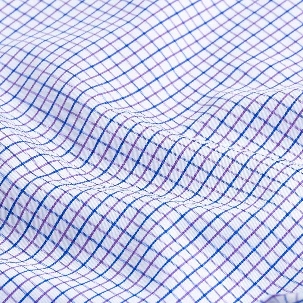 The Purple Hughes Check Custom Shirt Custom Dress Shirt- Ledbury