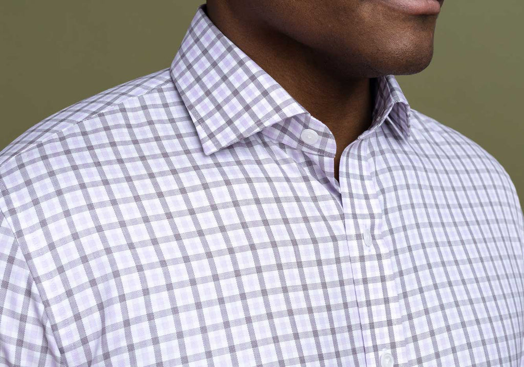 The Lilac Huxley Tattersall Custom Shirt Custom Dress Shirt- Ledbury