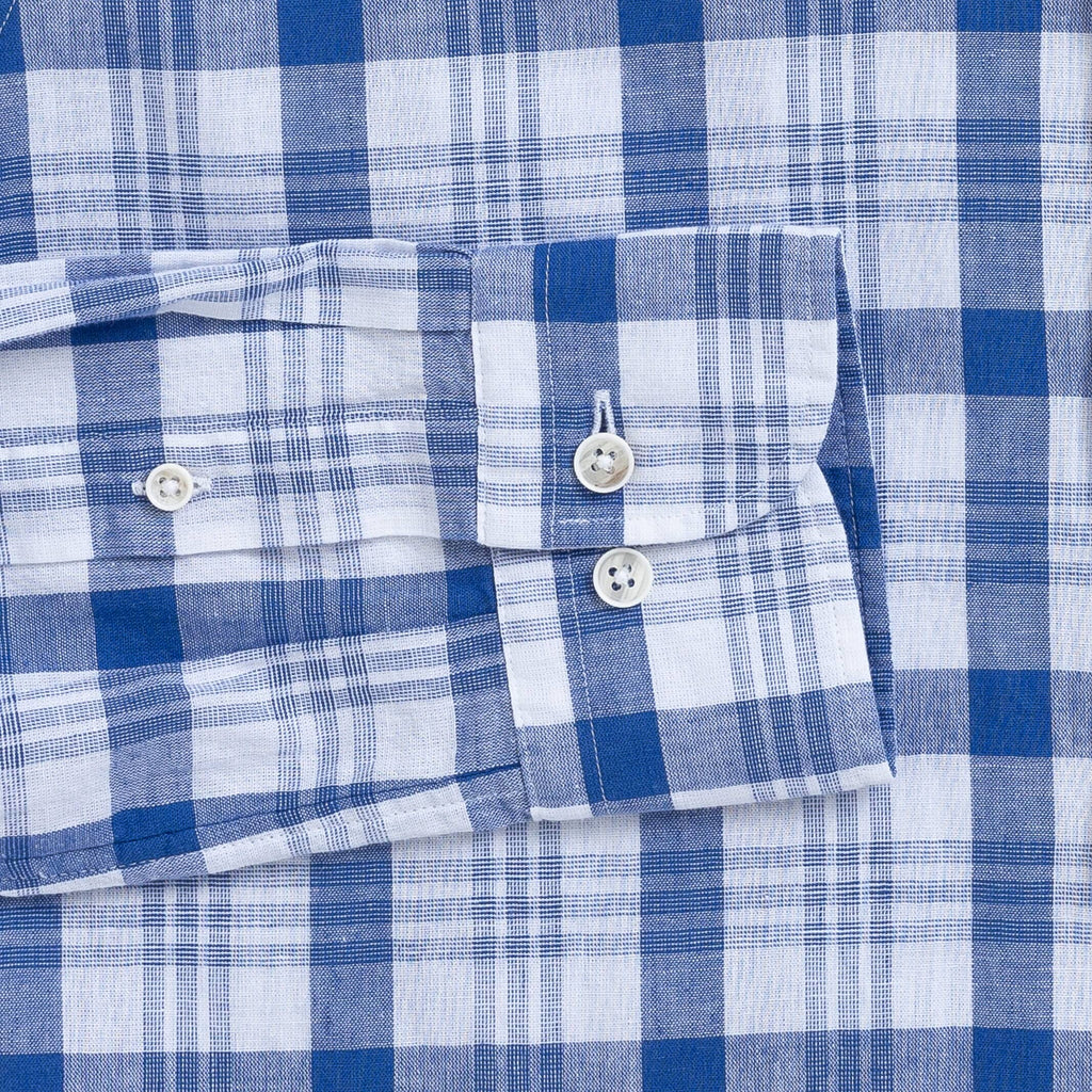 The Blue Joyner Cotton Linen Custom Shirt Custom Casual Shirt- Ledbury