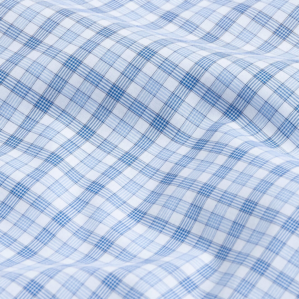 The Blue Kahn Plaid Custom Shirt Custom Dress Shirt- Ledbury