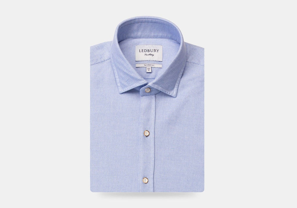 The Light Blue Kent Sport Texture Dress Shirt Dress Shirt- Ledbury