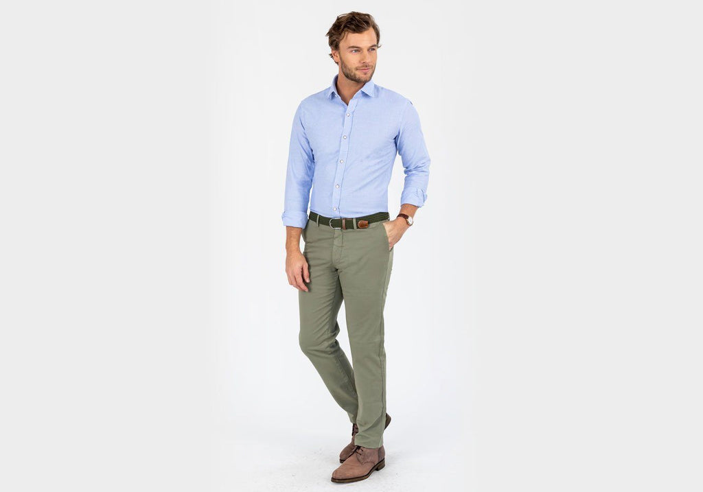 The Light Blue Kent Sport Texture Dress Shirt Dress Shirt- Ledbury