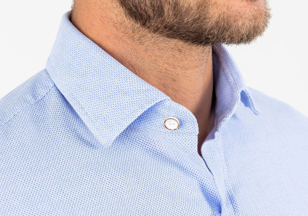 The Light Blue Kent Sport Texture Dress Shirt Dress Shirt- Ledbury