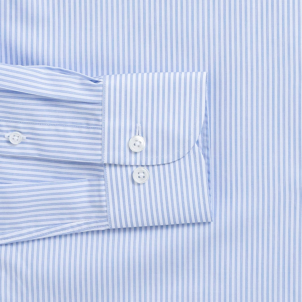 The Blue Kent Stripe Custom Shirt Custom Dress Shirt- Ledbury