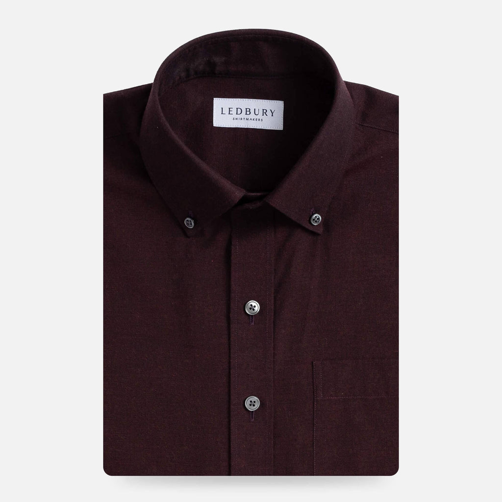 The Oxblood Kingcrest Flannel Casual Shirt Casual Shirt- Ledbury