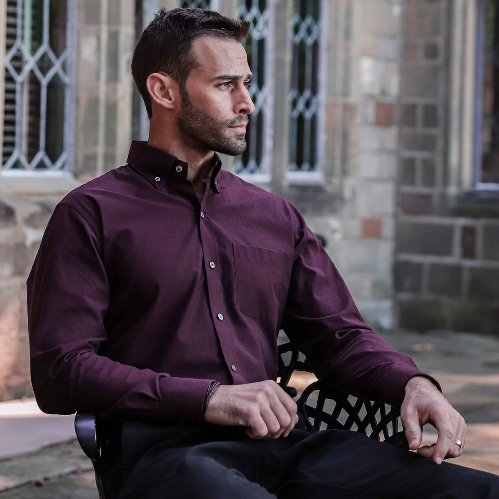 The Oxblood Kingcrest Flannel Casual Shirt Casual Shirt- Ledbury