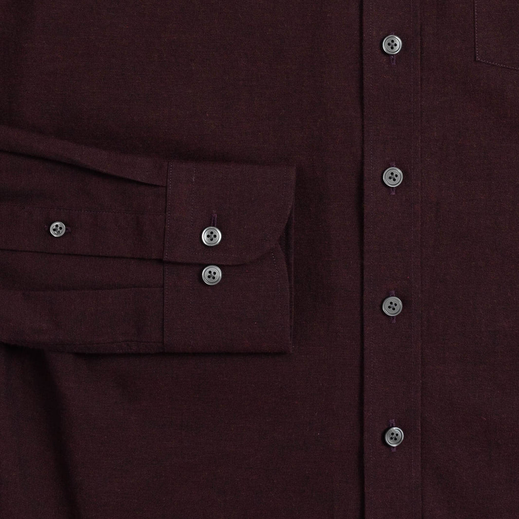 The Oxblood Kingcrest Flannel Custom Shirt Custom Casual Shirt- Ledbury