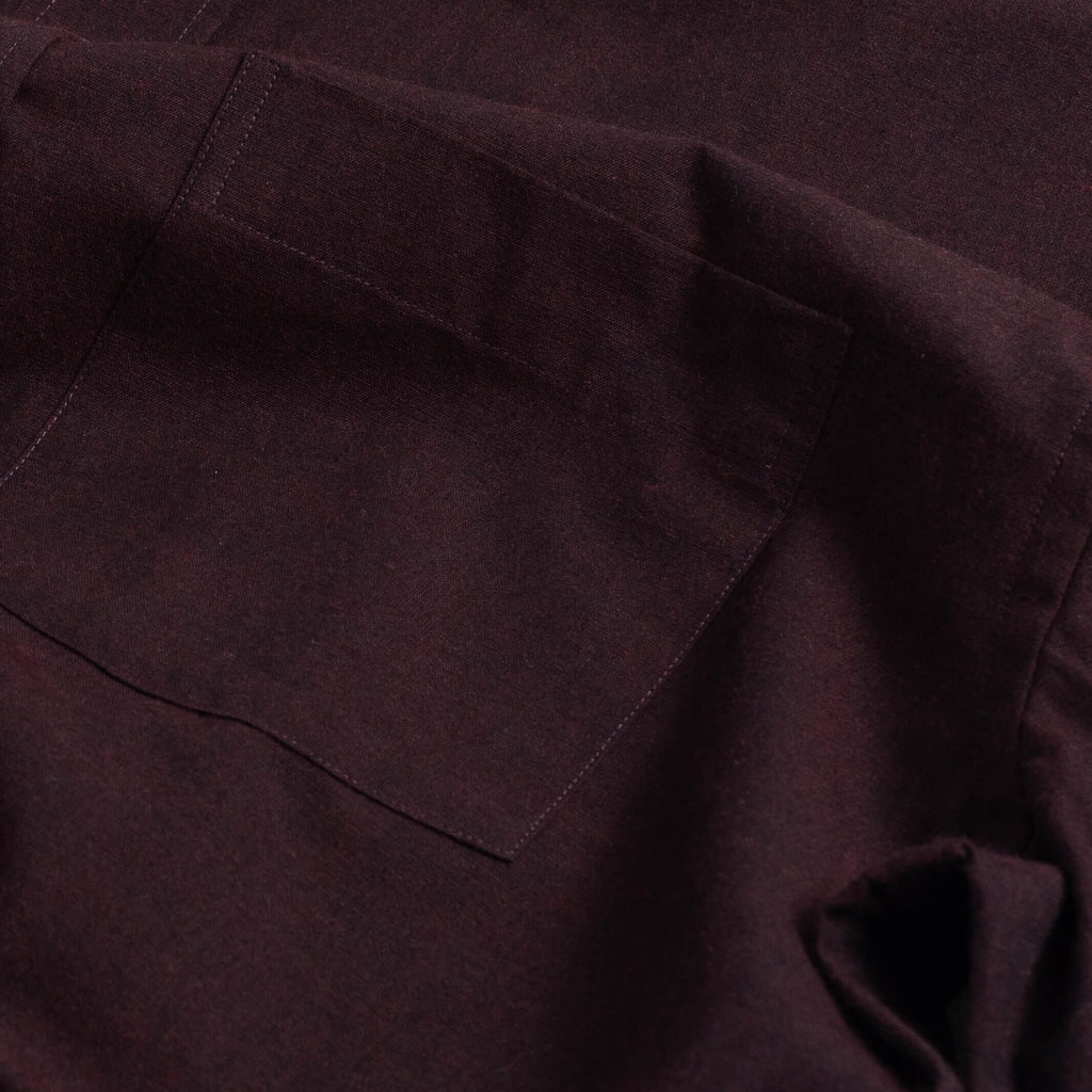 The Oxblood Kingcrest Flannel Custom Shirt Custom Casual Shirt- Ledbury