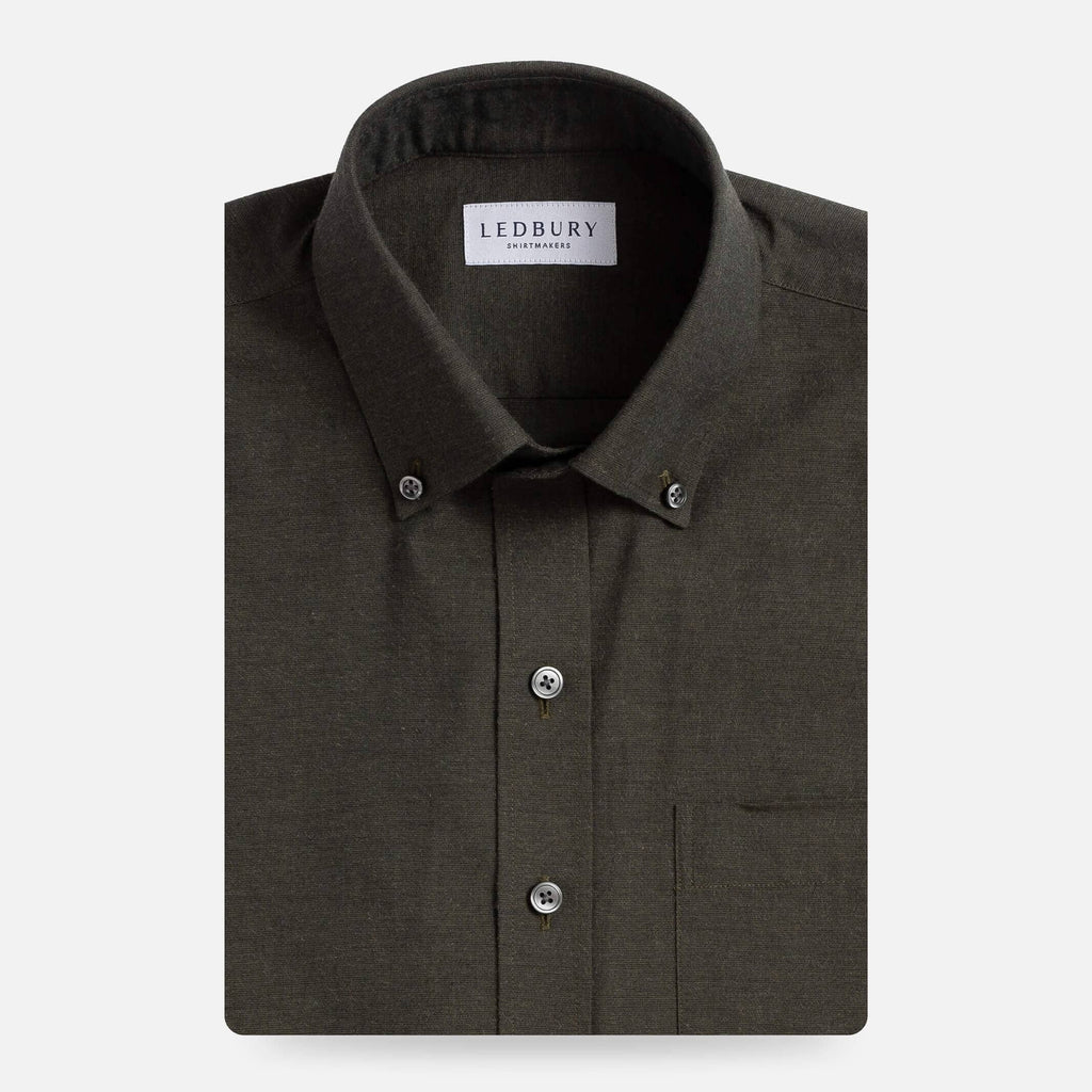 The Loden Heather Kingcrest Flannel Casual Shirt Casual Shirt- Ledbury