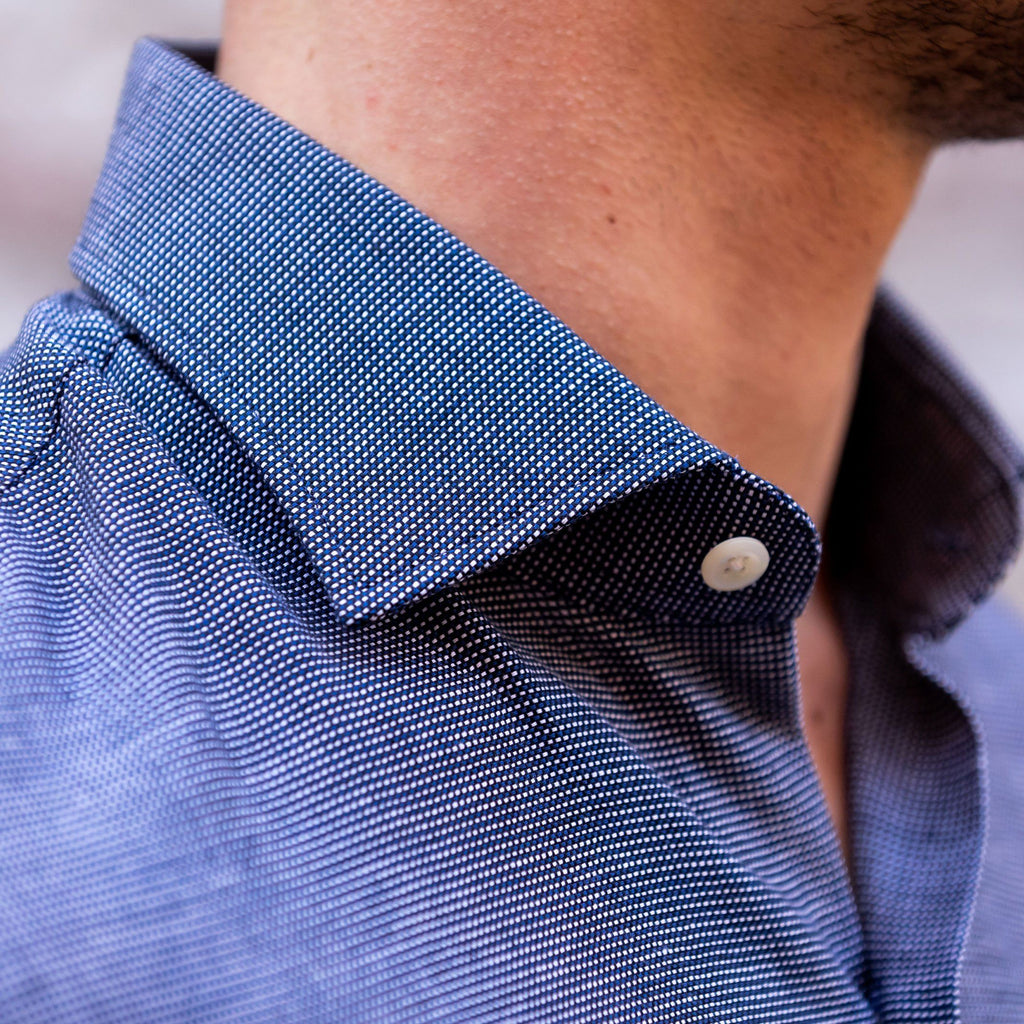 The Navy Kirby Dot Casual Shirt Casual Shirt- Ledbury