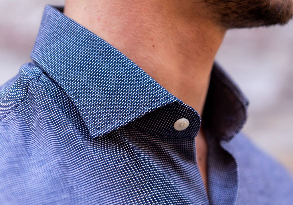 The Navy Kirby Dot Casual Shirt Casual Shirt- Ledbury