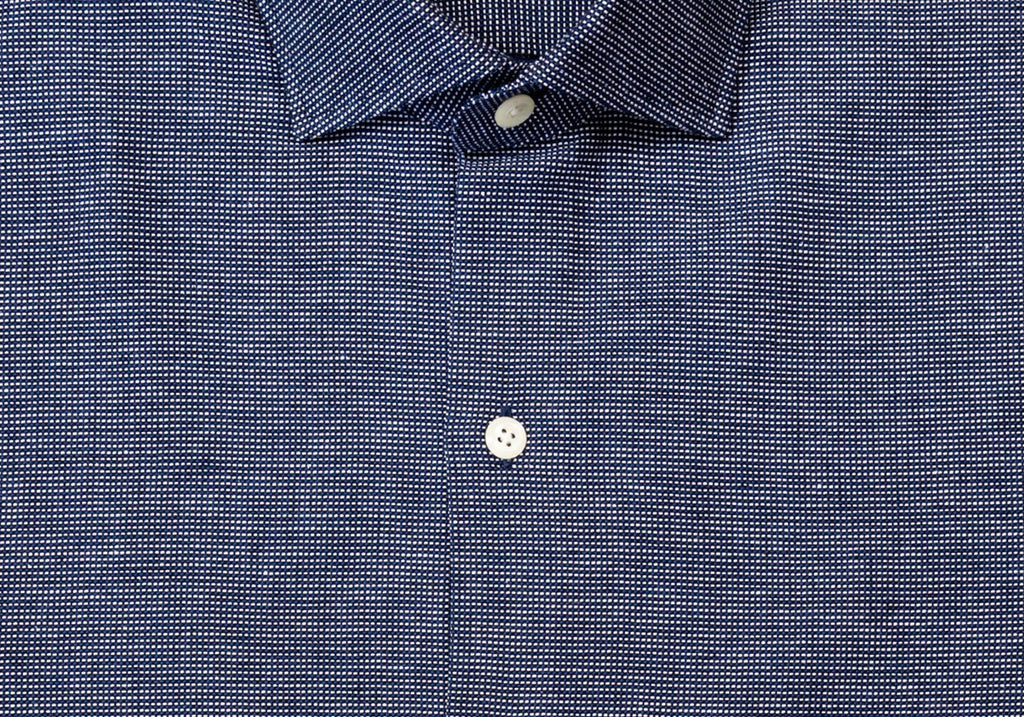 The Navy Kirby Dot Casual Shirt Casual Shirt- Ledbury