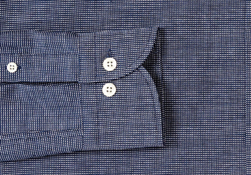 The Navy Kirby Dot Casual Shirt Casual Shirt- Ledbury