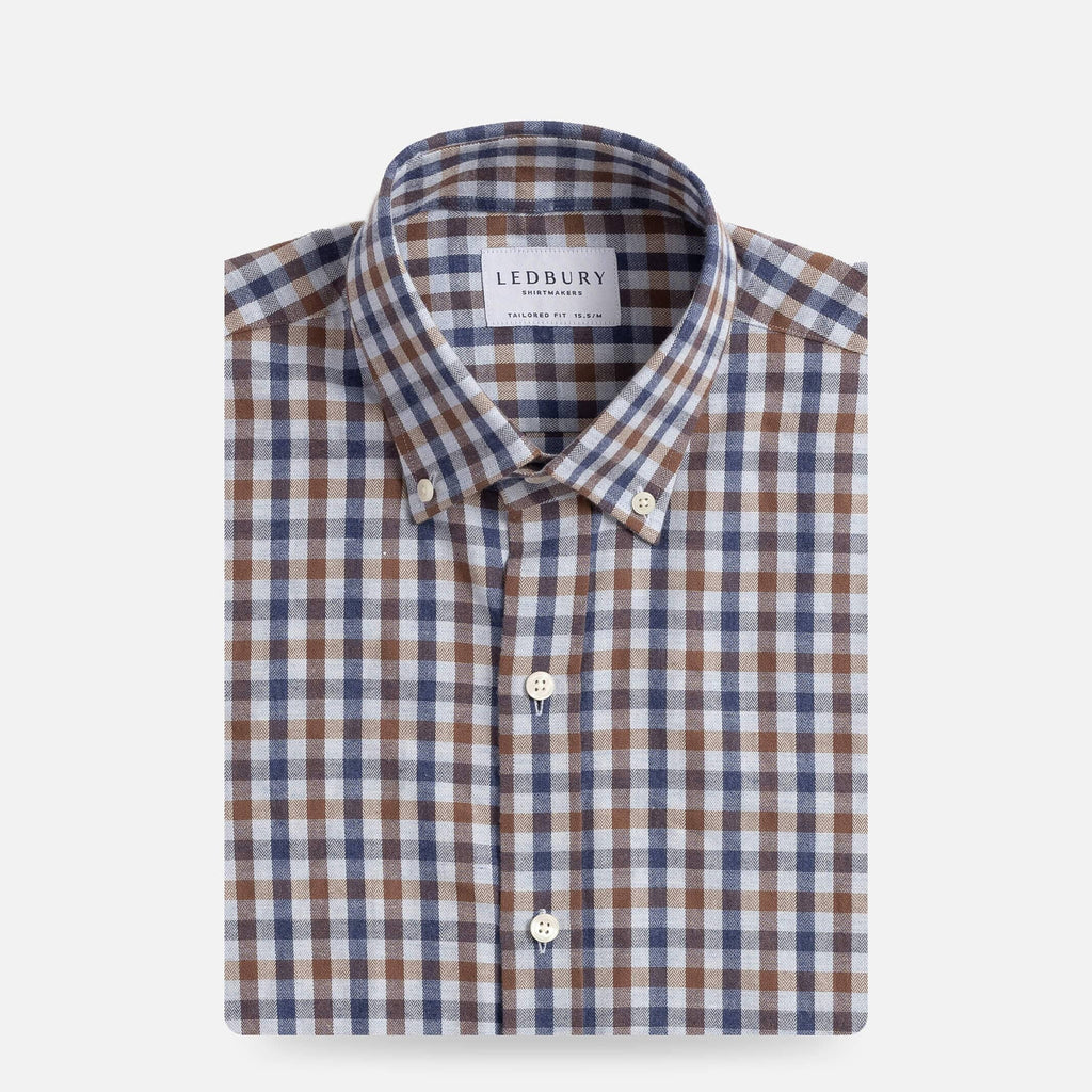 The Soft Brown Kyger Check Casual Shirt Casual Shirt- Ledbury