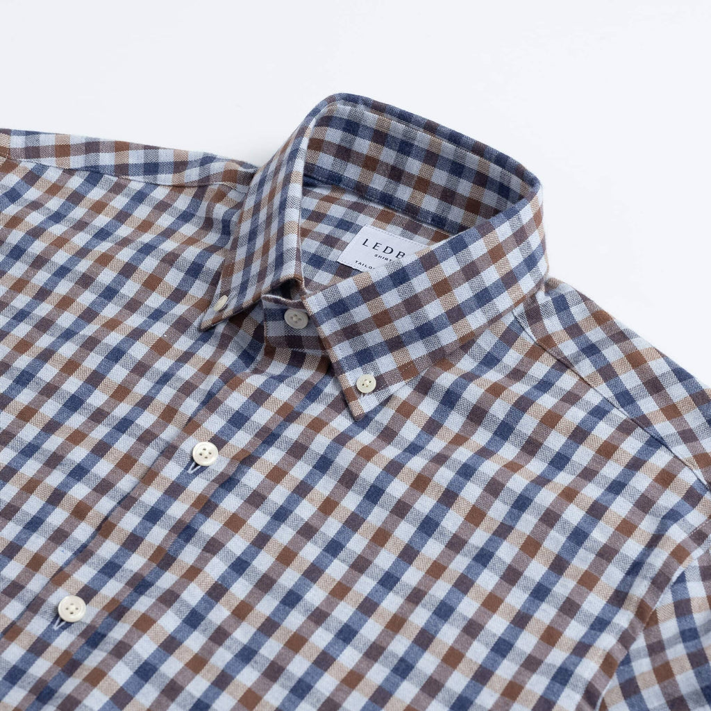 The Soft Brown Kyger Check Casual Shirt Casual Shirt- Ledbury