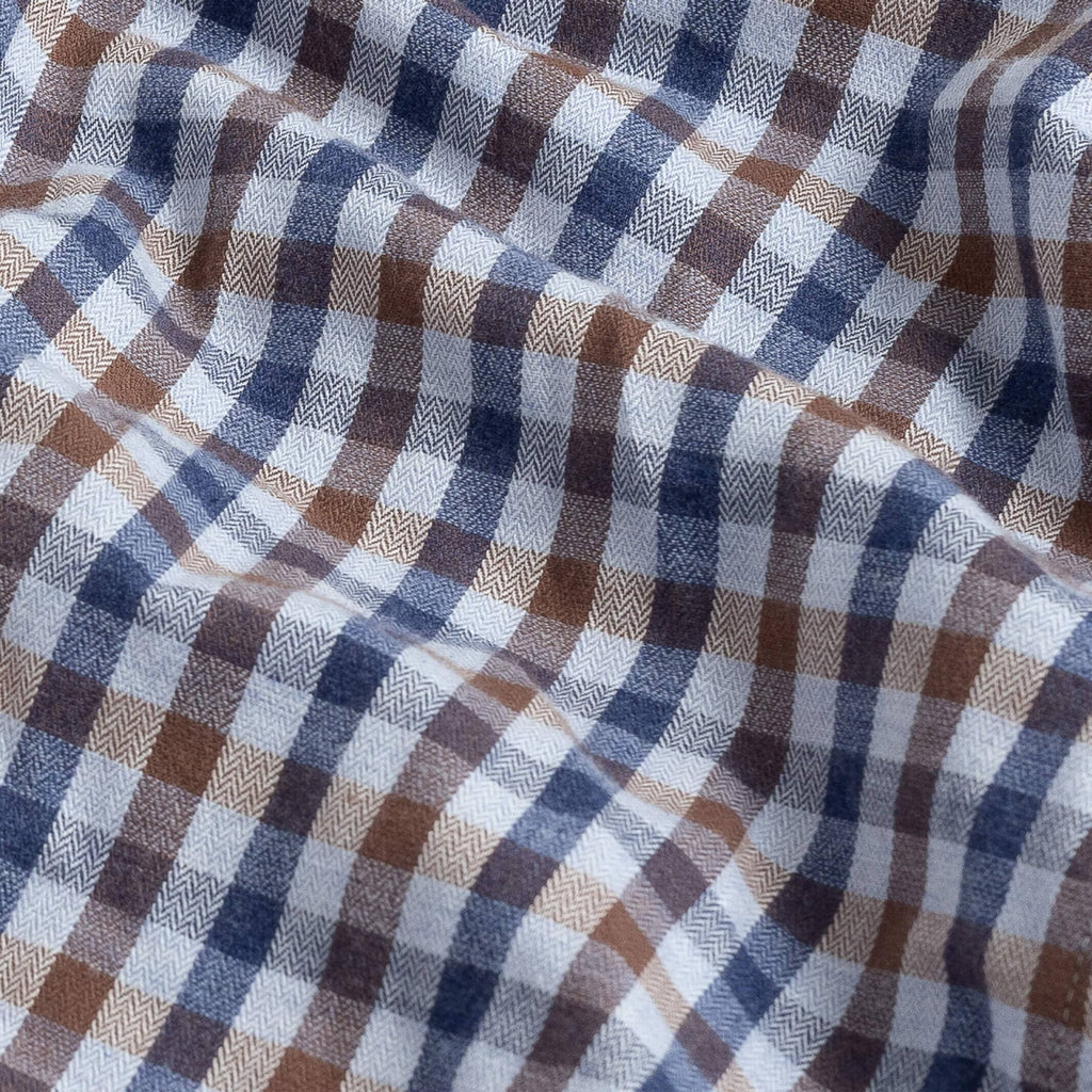 The Soft Brown Kyger Check Casual Shirt Casual Shirt- Ledbury