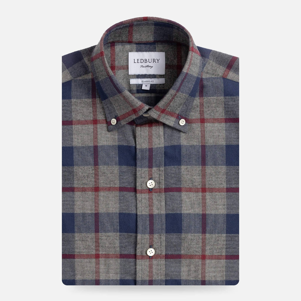 The Grey Lamont Plaid Casual Shirt Casual Shirt- Ledbury