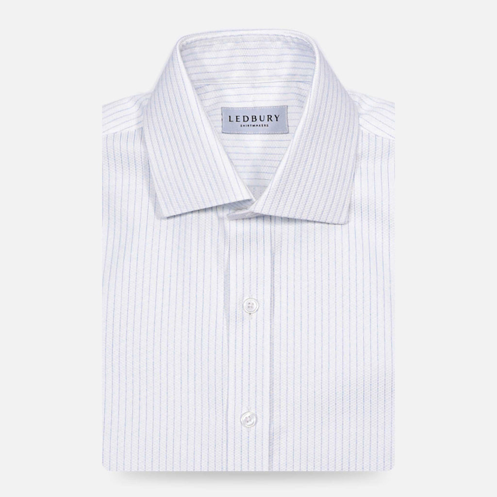 The Light Blue Lenox Sport Stripe Custom Shirt Custom Dress Shirt- Ledbury