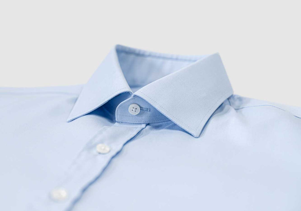 The Light Blue Stewart Twill Custom Shirt Custom Casual Shirt- Ledbury