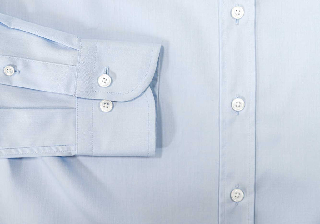 The Light Blue Stewart Twill Custom Shirt Custom Casual Shirt- Ledbury