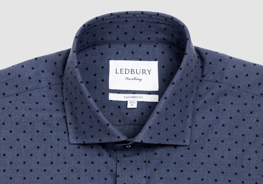 The Cadet Blue Lonsdale Printed Dot Casual Shirt Casual Shirt- Ledbury
