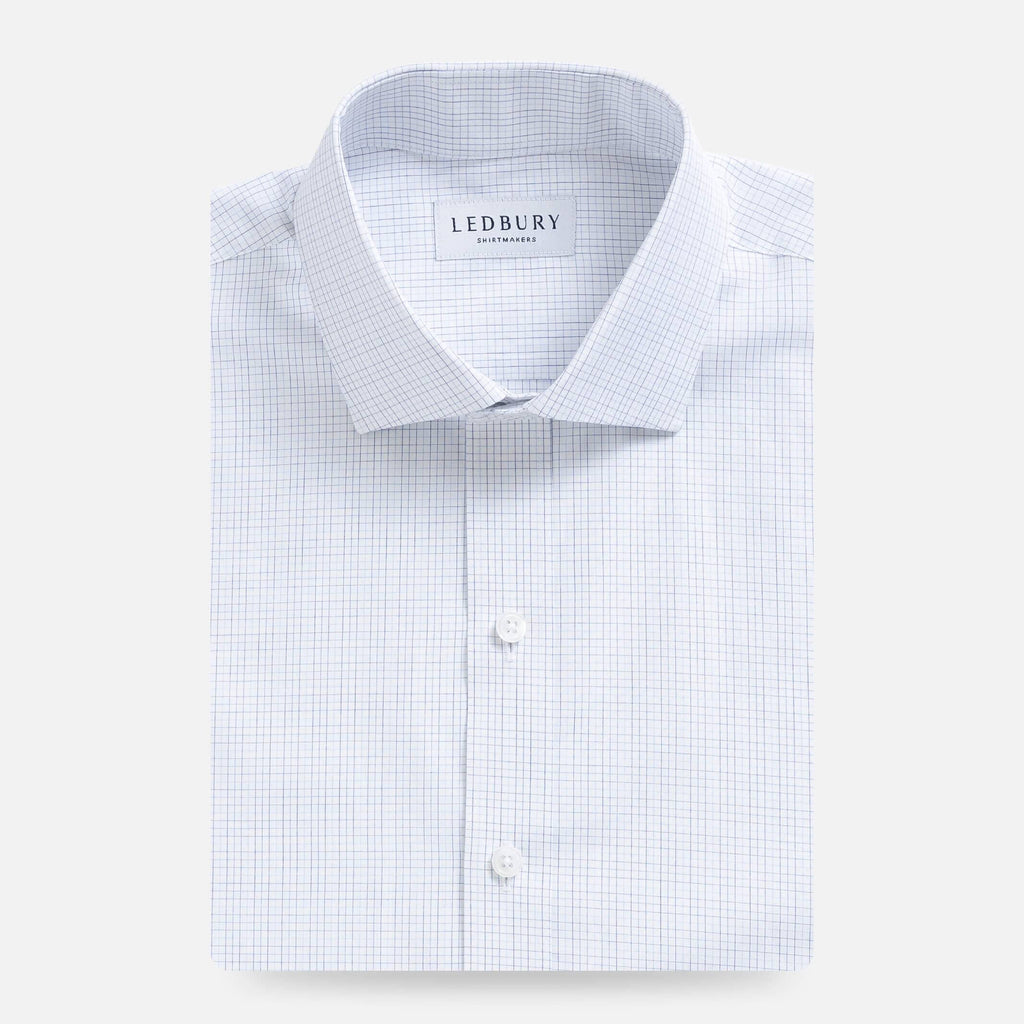 The Blue Thomas Mason Lovern Check Custom Shirt Custom Dress Shirt- Ledbury