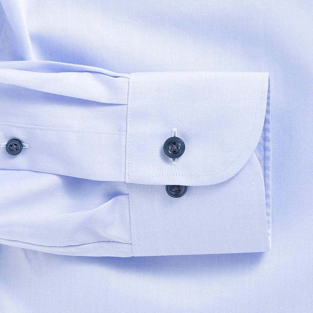 The Blue Madison Fine Twill with Navy Buttons Custom Shirt Custom Dress Shirt- Ledbury