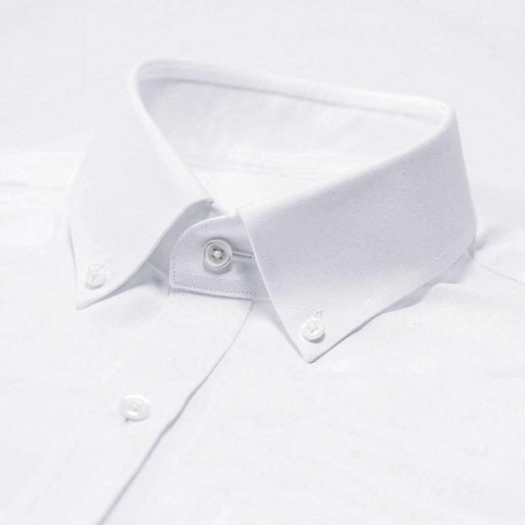 The White Mayfield Oxford Custom Shirt Custom Dress Shirt- Ledbury