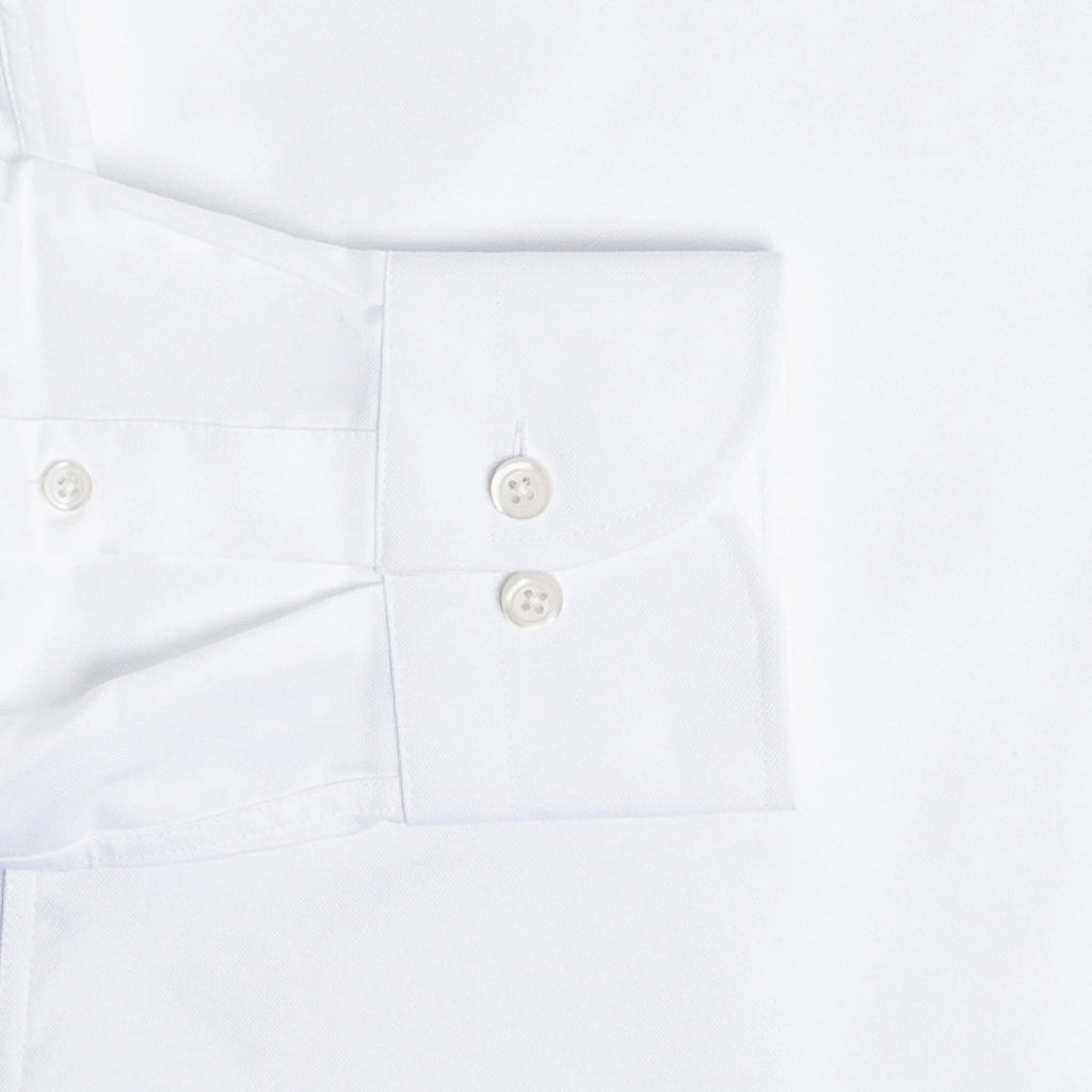 The White Mayfield Oxford Custom Shirt Custom Dress Shirt- Ledbury