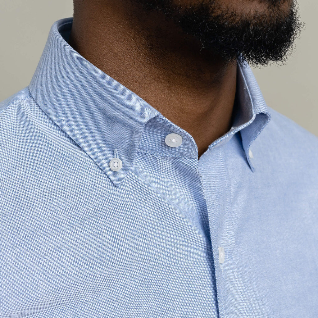 The Blue Mayfield Oxford Custom Shirt Custom Dress Shirt- Ledbury