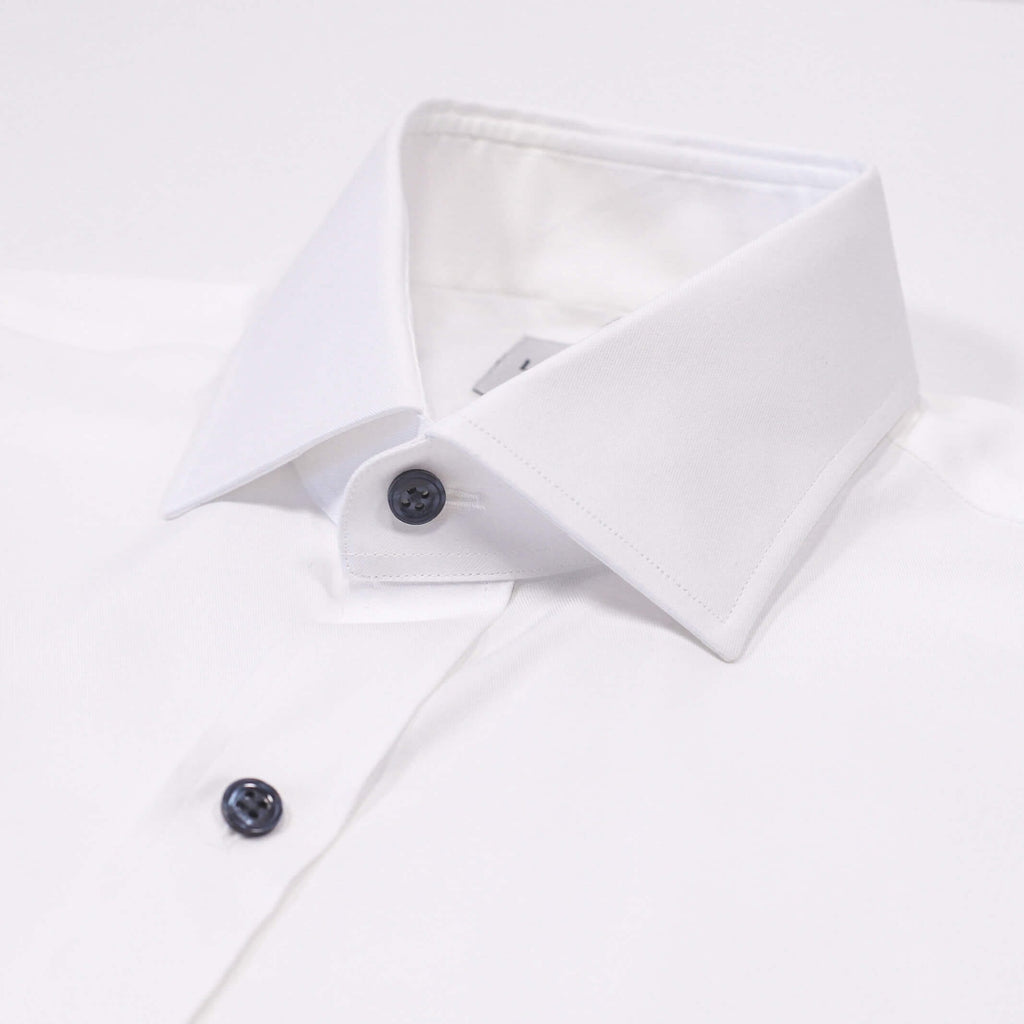 The White Milton Twill Dress Shirt Dress Shirt- Ledbury